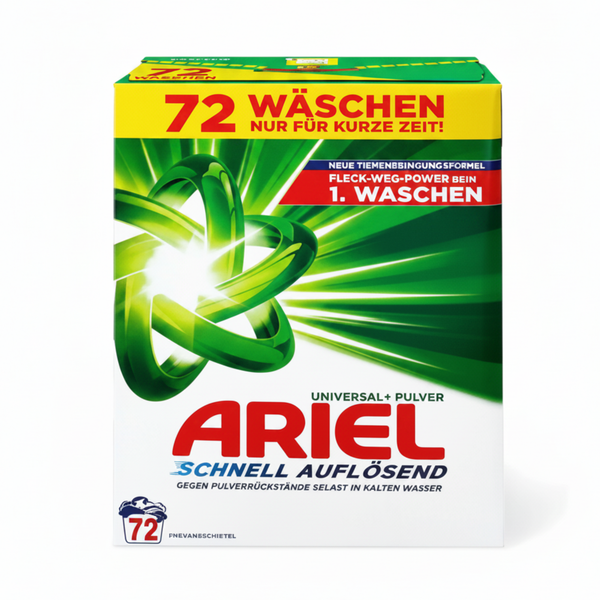 Ariel Pulver – 72 Wäschen, Schnell auflösend & Farbschutz