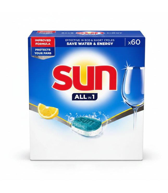 Geschirrspültabs-Packung All-in-1, blaue Box mit x60