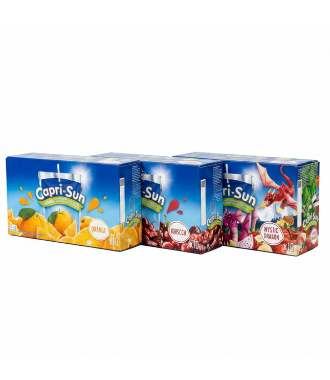 Capri-Sun Saftbox-Set, mehrere Sorten: Orange, Kirsche, Mystic Dragon, je 10er