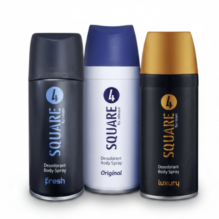 Deodorant-Body-Spray Set, 3 Sprühflaschen: Fresh, Original, luxury, je 150 ml