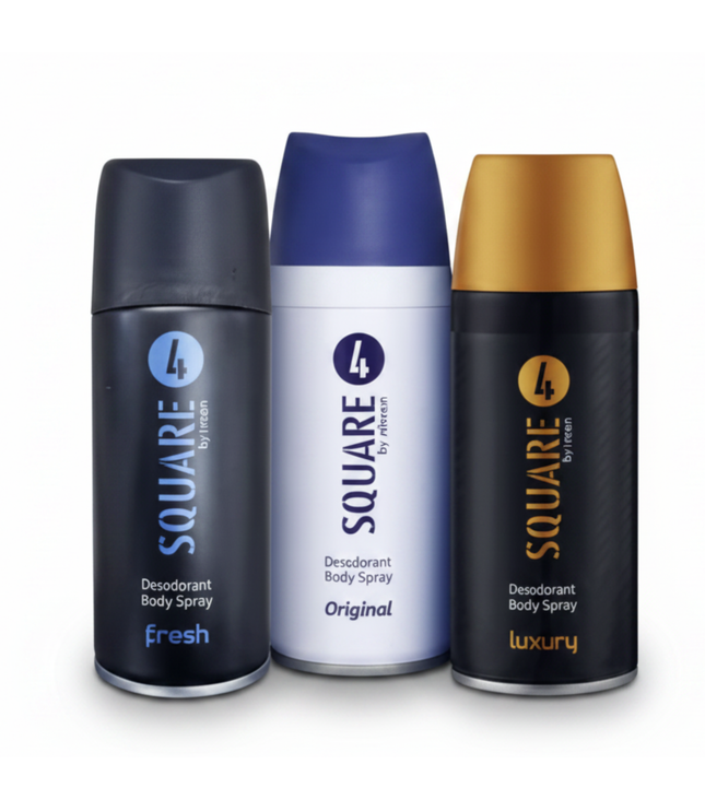 Deodorant-Body-Spray Set, 3 Sprühflaschen: Fresh, Original, luxury, je 150 ml