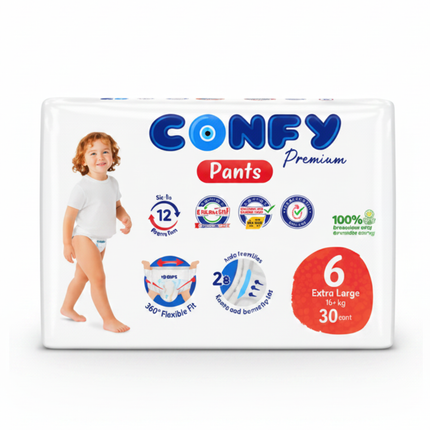 Confy Babywindeln Pants Premium, Größe 6 (Extra Large), 30 Stück