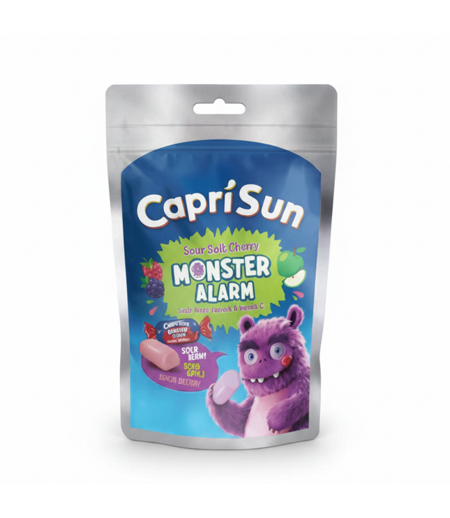 Capri Sun Kaubonbons Monster Alarm: blauer Beutel mit Monster-Design