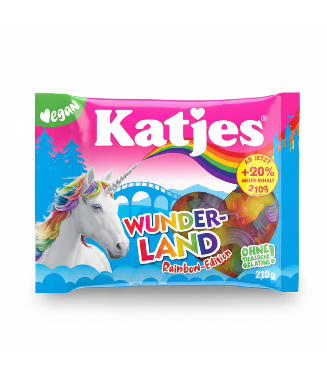 Katjes Fruchtgummi Wunder-Land Rainbow Edition, 210 g Packung