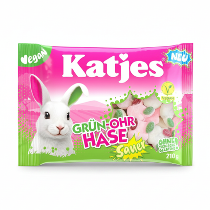 Katjes Fruchtgummi SAUER Grün-Ohr Hase 210 g
