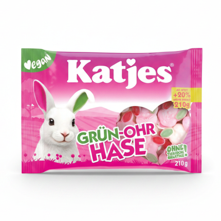 Katjes Fruchtgummi „Grün-Ohr Hase“ 210 g in der Tüte