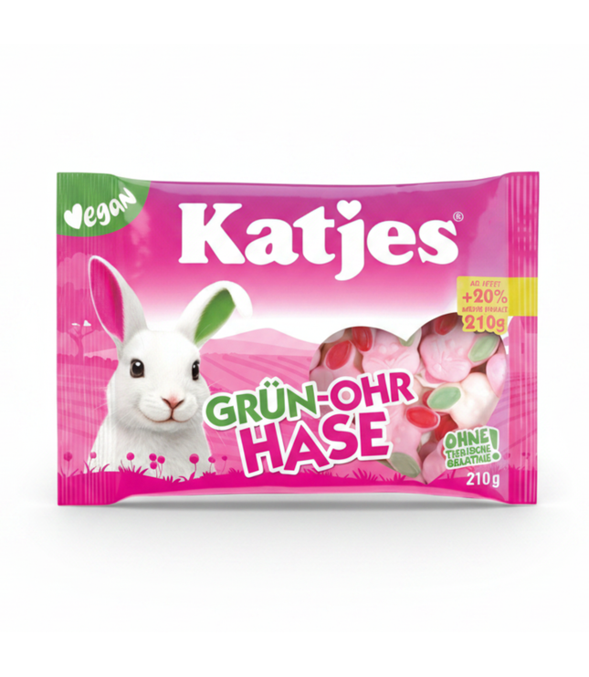 Katjes Fruchtgummi „Grün-Ohr Hase“ 210 g in der Tüte