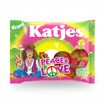 Fruchtgummi-Packung Katjes Peace & Love, vegan, 210 g