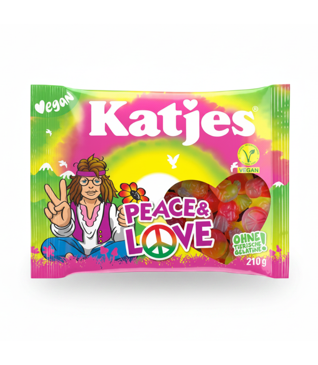 Fruchtgummi-Packung Katjes Peace & Love, vegan, 210 g