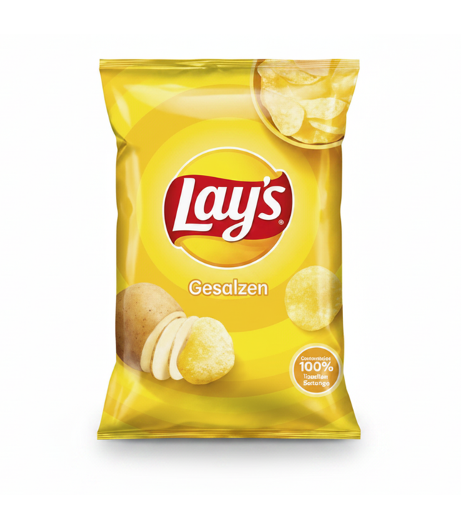 Lay's gesalzene Chips, 35 g, in gelber Tüte