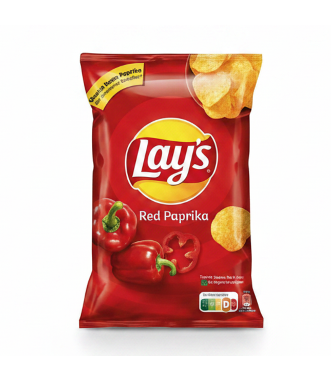 Lay's Red Paprika Chips, rote Paprika gewürzte Kartoffelchips in Tüte