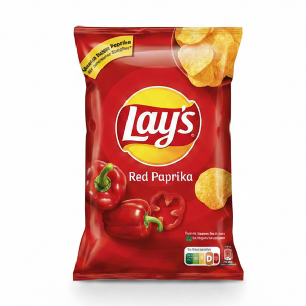 Lay's Red Paprika Chips, rote Paprika gewürzte Kartoffelchips in Tüte