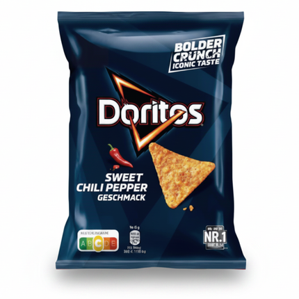 Doritos Sweet Chili Pepper Chips in Tüte, knusprige Tortilla-Dreiecke