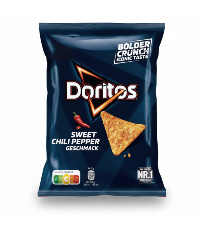 Doritos Sweet Chili Pepper Chips in Tüte, knusprige Tortilla-Dreiecke