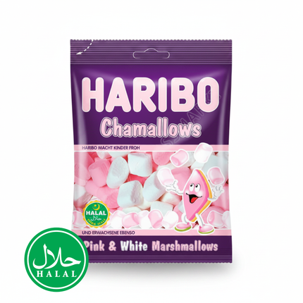 Haribo-Chamallows-Packung Pink & Weiß, halal