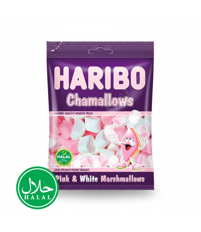 Haribo-Chamallows-Packung Pink & Weiß, halal
