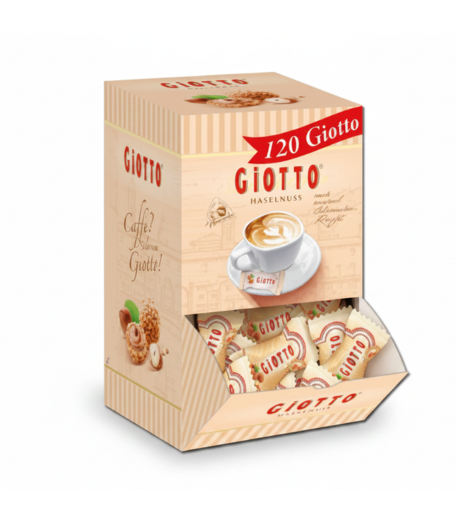 Giotto Schokoladenpralinen-Box 120, einzeln verpackt mit Haselnussgeschmack