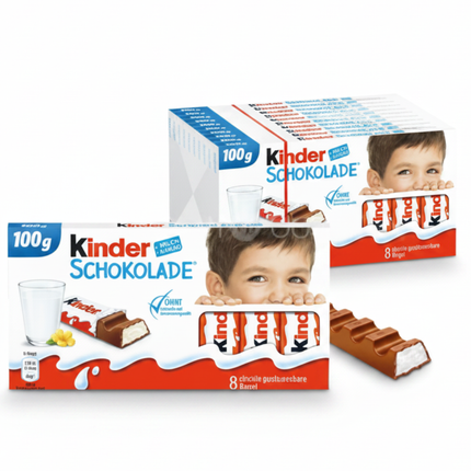 Schokoladen-Multipack mit mehreren Kinder-Schokolade 100g Riegeln in Packung