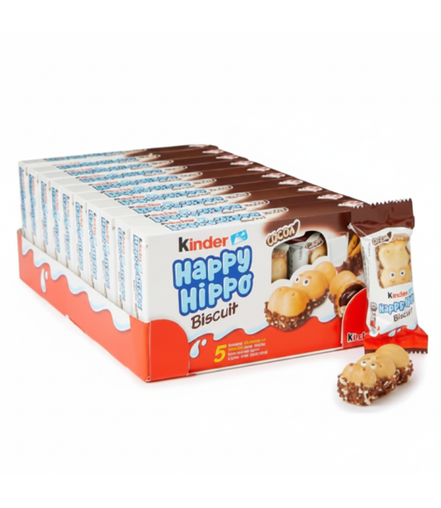 Schokoriegel-Packung Kinder Happy Hippo Biscuit in Karton, Seitenansicht