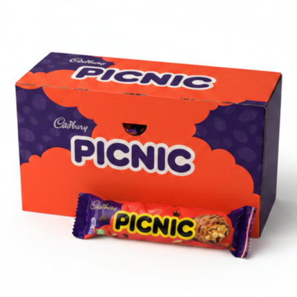 Cadbury Picnic Schokoladenbox mit Riegelpackung, 4 g