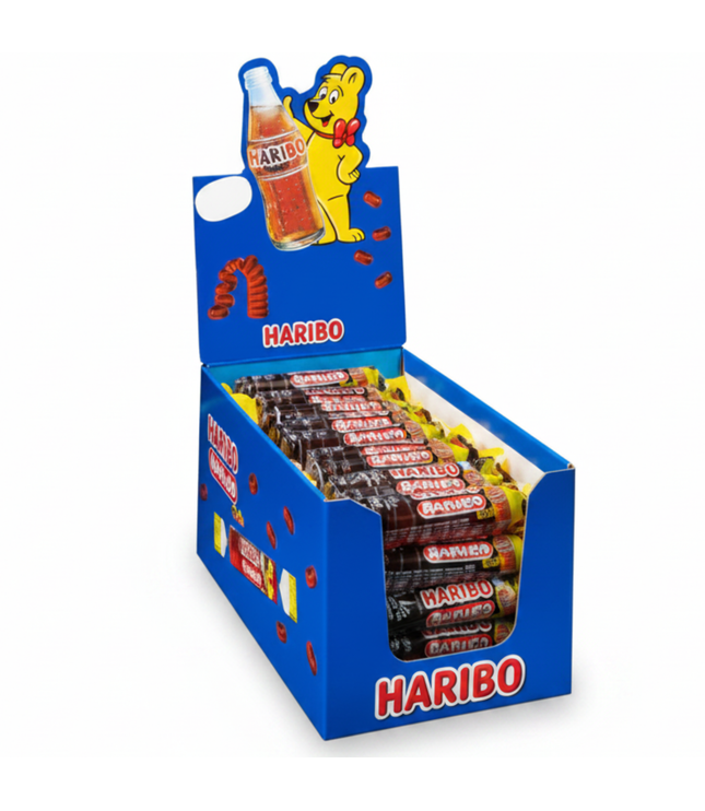 Süßigkeiten-Set Haribo Roulette in blauer Versandbox mit einzeln verpackten Tüten