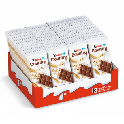 Kinder Country Waffelpackung im Karton, mit Milchcreme- und Nougatfüllung