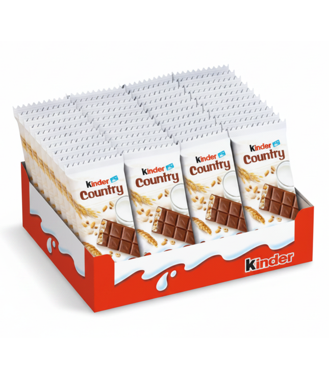 Kinder Country Waffelpackung im Karton, mit Milchcreme- und Nougatfüllung