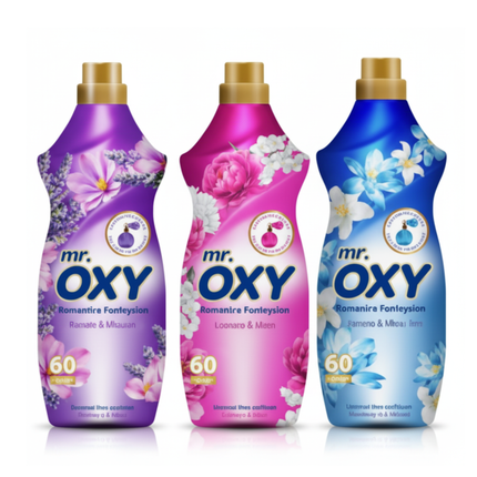 Mr. OXY Weichspüler Set – 2+1 Gratis - 60 Waschladungen