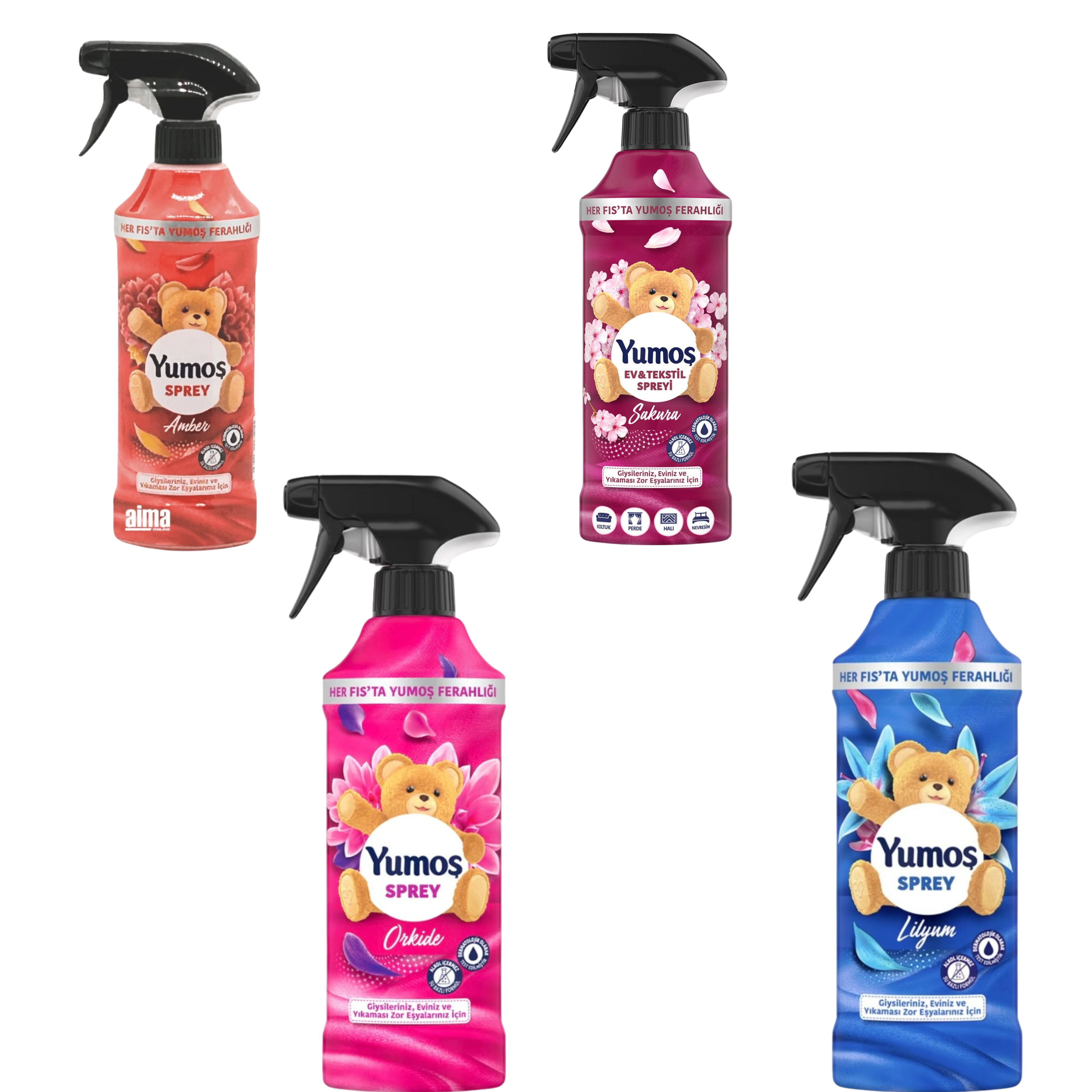Yumos Raumspray - Yumos Oda Sprey 4x450ml