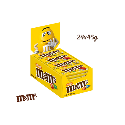 M&M's Peanut 24x45g box with multiple 45g packs