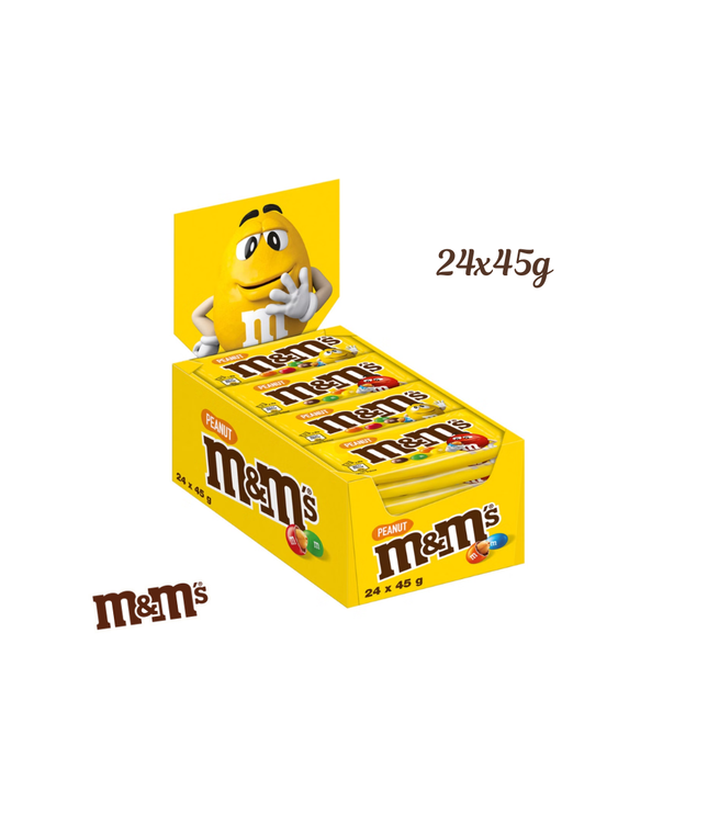M&M's Peanut 24x45g box with multiple 45g packs