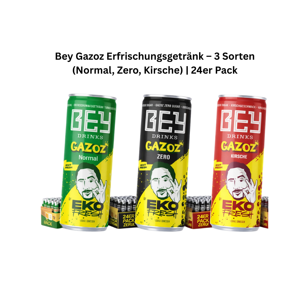 Bey Gazoz Erfrischungsgetränk – 3 Sorten  | 24er Pack