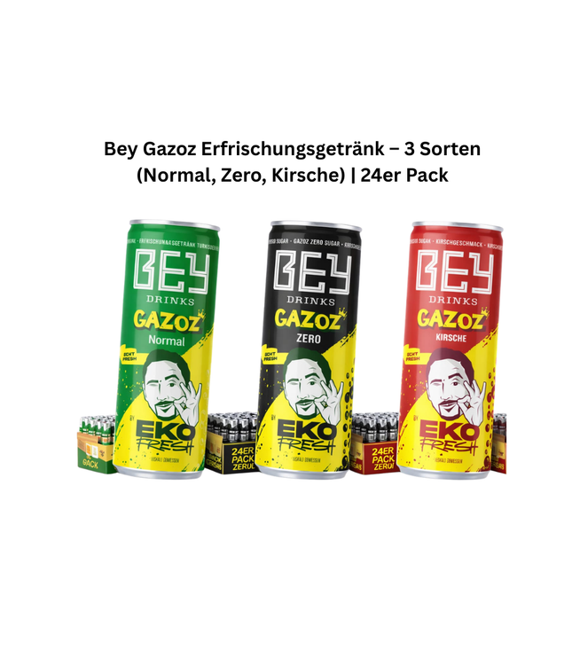 Bey Gazoz Erfrischungsgetränk – 3 Sorten  | 24er Pack