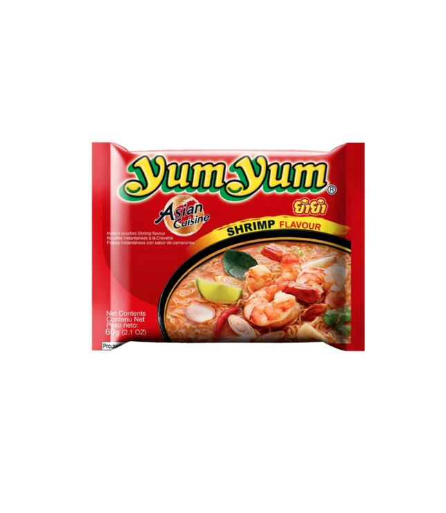 Yum Yum Instantnudeln mit Garnelen-Geschmack, rote Packung