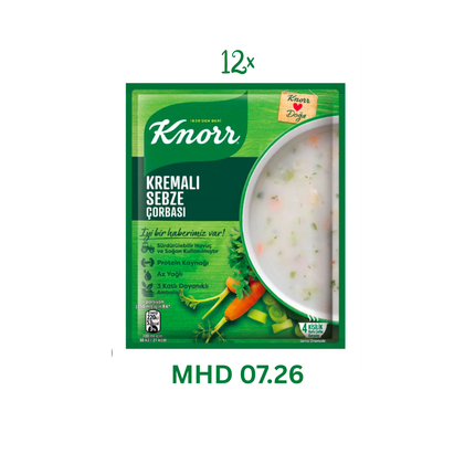 Knorr Kremali Sebze Corbasi - 12 Packungen MHD 07.26