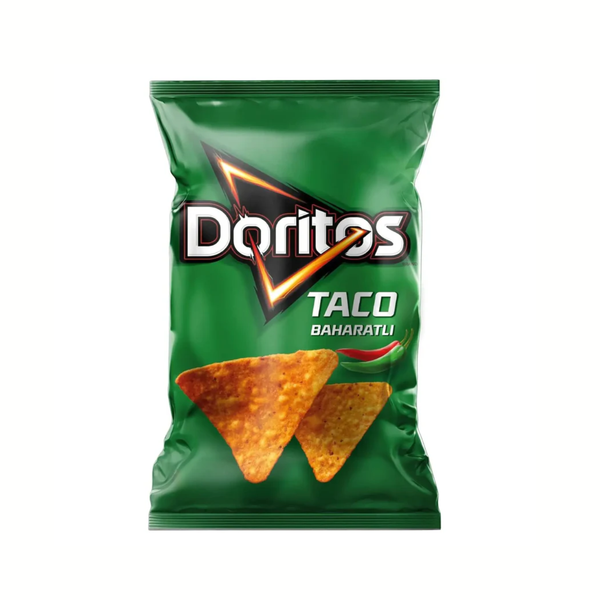 Doritos Taco Gewürzchips im grünen Beutel, würzig (Baharatlı)
