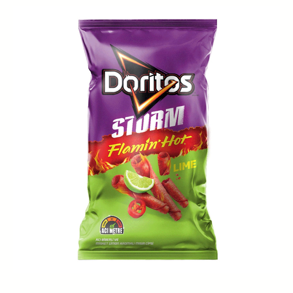 Doritos Storm Flamin’ Hot Lime Chipsbeutel, 125 g