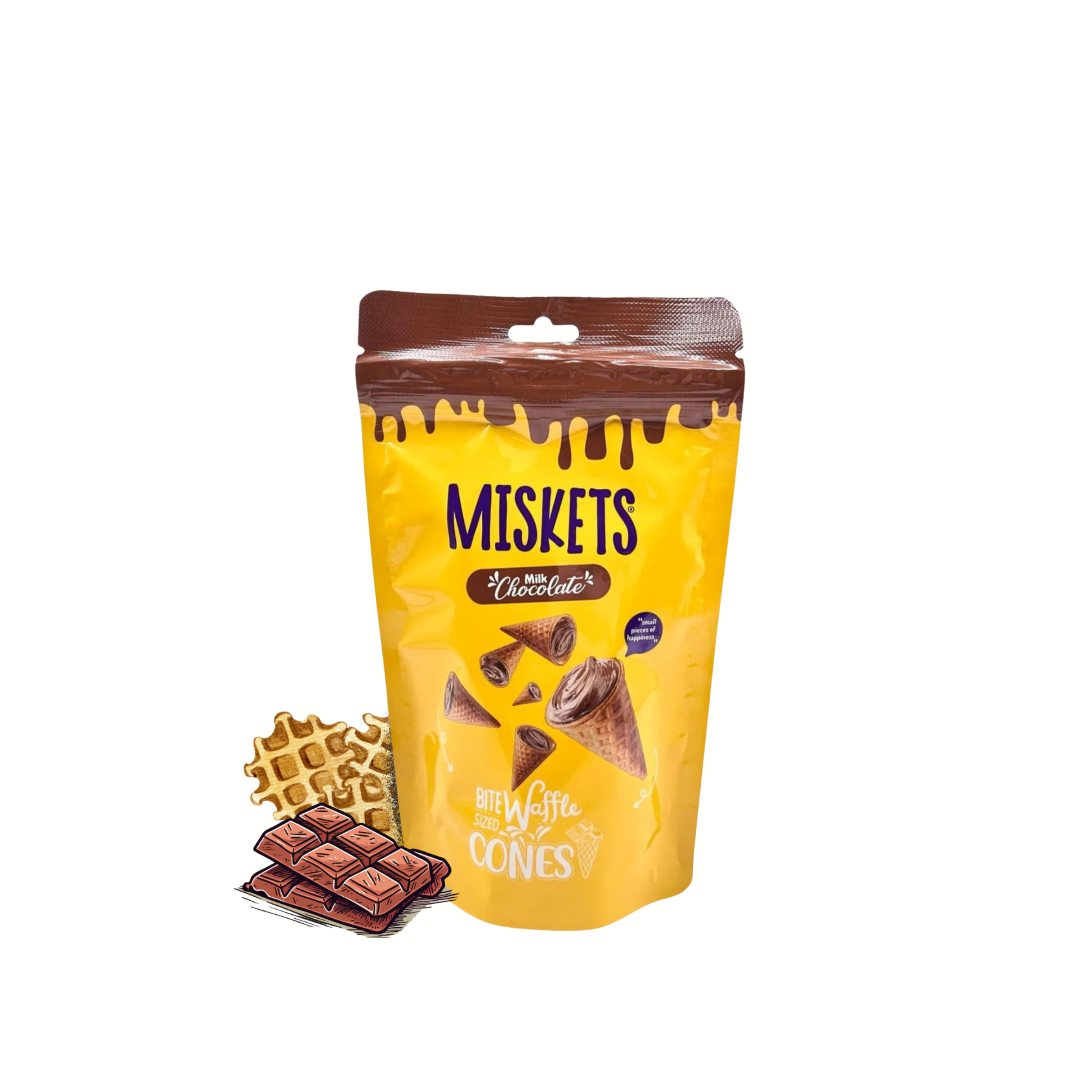 Miskets 70g  – Kleine Waffelträume mit großem Herz “ Schokolade. Waffel. Liebe.“