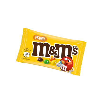 M&M's Peanut 45g bag, yellow wrapper with peanut label