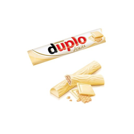 duplo White Einzelriegel aus heller Schokolade, Riegelstücke mit Prägung