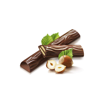 Schokoladenriegel (Vollmilch) mit Haselnussstücken und Schokoladenstückchen