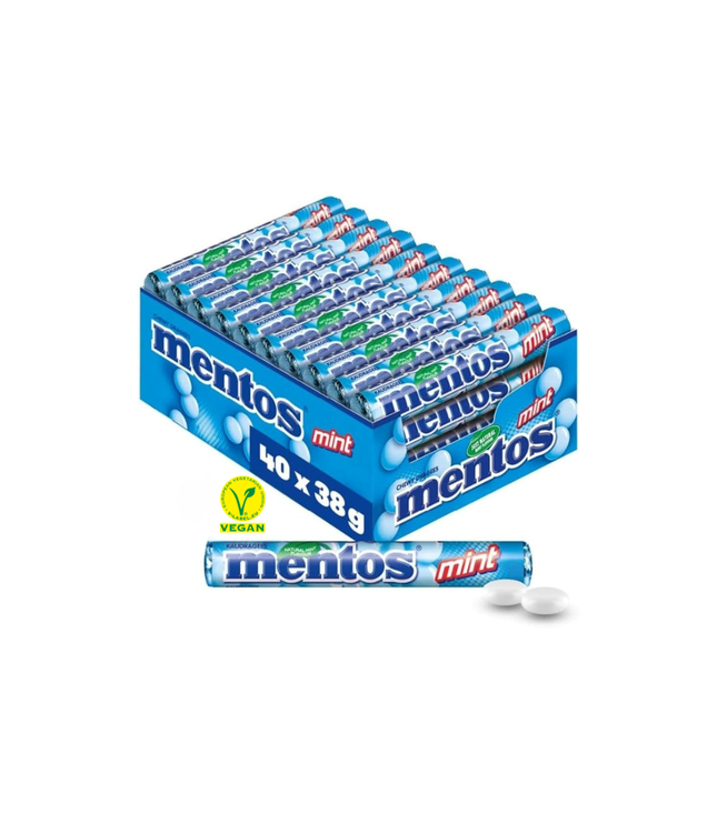 Mentos Kaubonbons Dragees Multipack (40 Rollen)  | Vegane Süßigkeiten