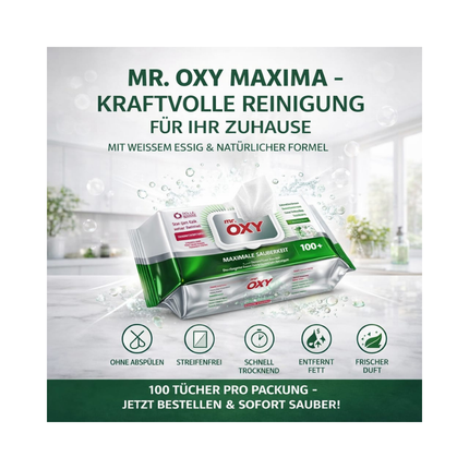Mr. Oxy Allzweckreiniger - 100 Tücher Packung Grün