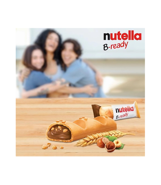 Nutella B-ready Snack-Rolle mit Schokocreme, dazu B-ready Packung