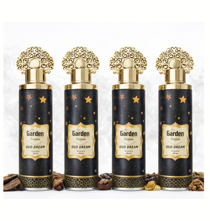 4x Garden Premium Oud Raumduft Set – 4 Düfte | 4x300 ml