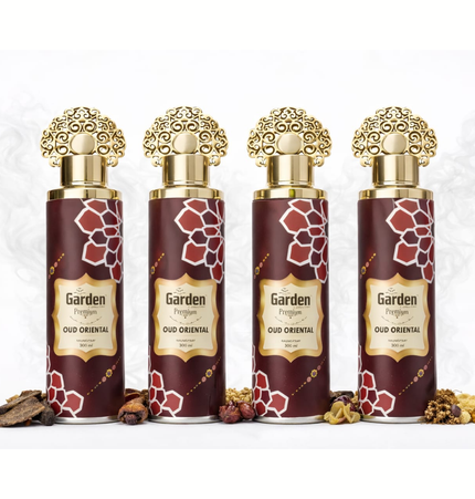 4x Garden Premium Oud Raumduft Set – 4 Düfte | 4x300 ml