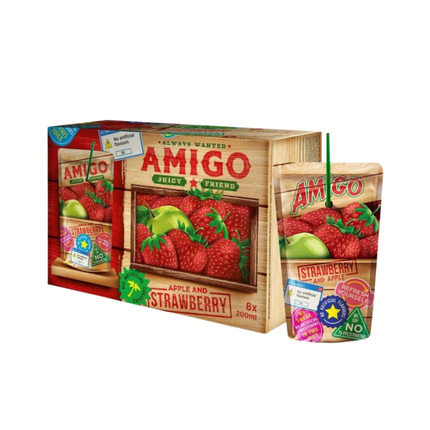 Amigo Fruit Drink Apfel & Erdbeere, 8x0,2 ml Packung