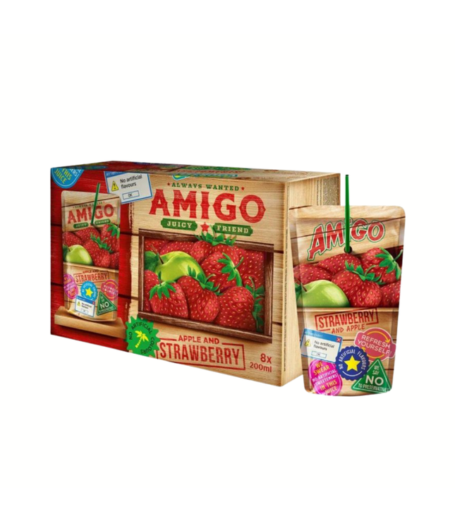 Amigo Fruit Drink Apfel & Erdbeere, 8x0,2 ml Packung