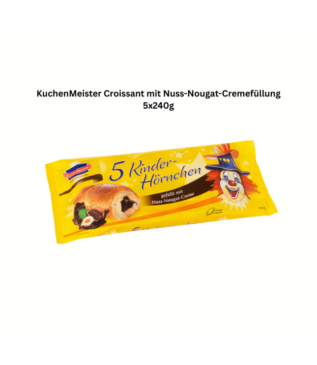 Croissant mit Nuss-Nougat-Cremefüllung, 5er Pack