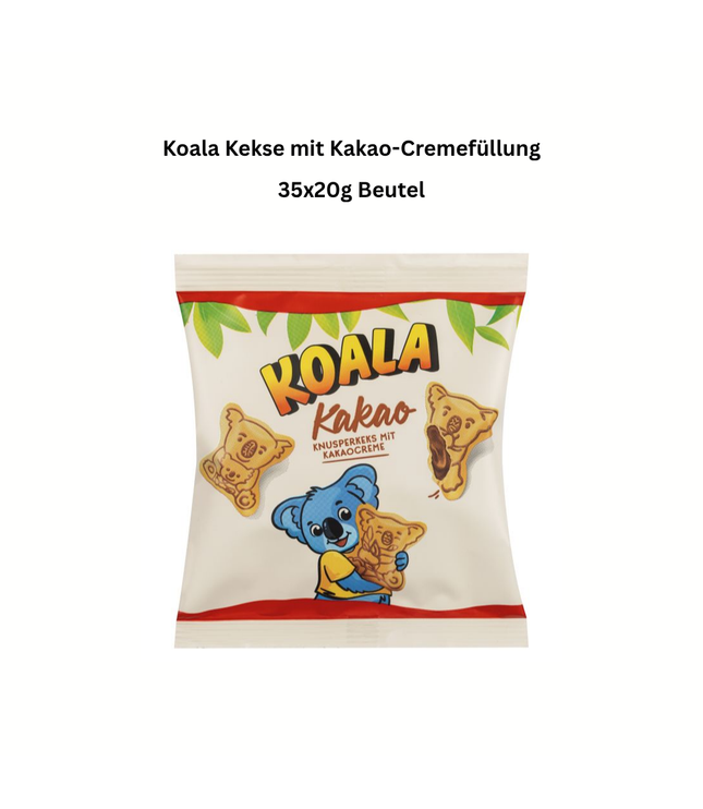 Koala Kekse mit Kakao-Cremefüllung, 35er Pack